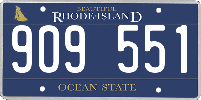 RI license plate 909551