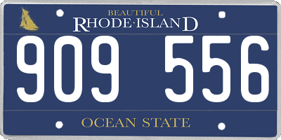 RI license plate 909556