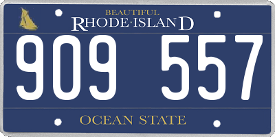 RI license plate 909557