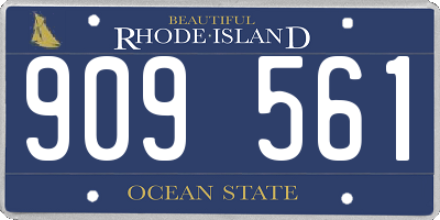 RI license plate 909561