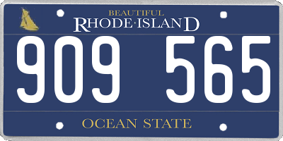 RI license plate 909565