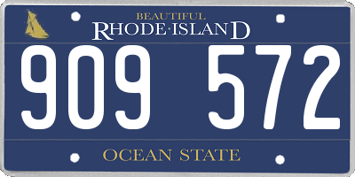 RI license plate 909572