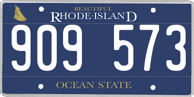 RI license plate 909573