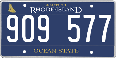 RI license plate 909577