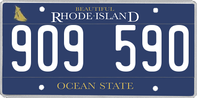 RI license plate 909590