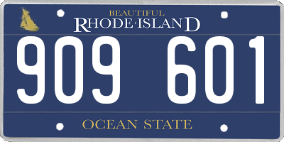 RI license plate 909601