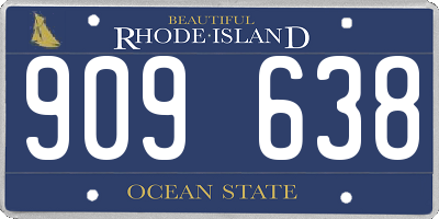 RI license plate 909638
