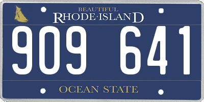 RI license plate 909641
