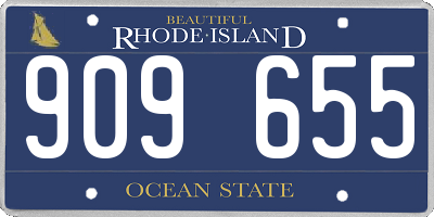 RI license plate 909655