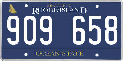RI license plate 909658