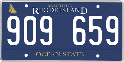 RI license plate 909659