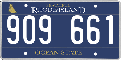 RI license plate 909661