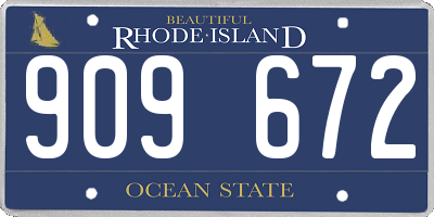 RI license plate 909672