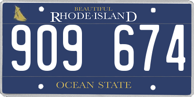 RI license plate 909674