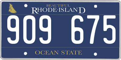 RI license plate 909675