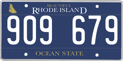 RI license plate 909679