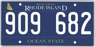 RI license plate 909682