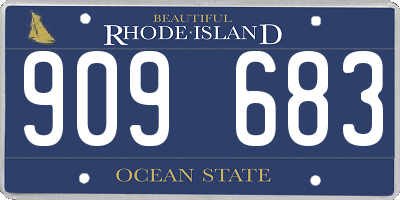 RI license plate 909683