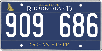 RI license plate 909686