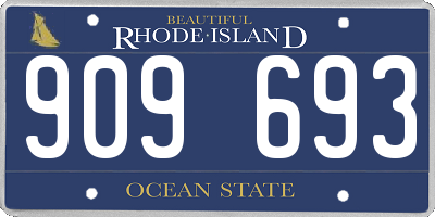 RI license plate 909693