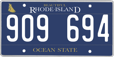 RI license plate 909694