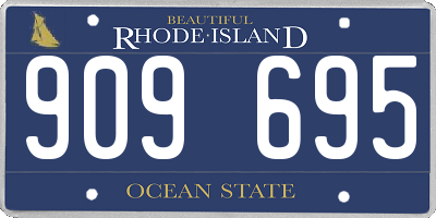 RI license plate 909695