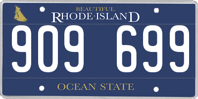 RI license plate 909699