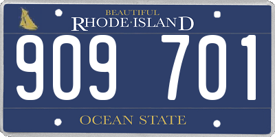 RI license plate 909701