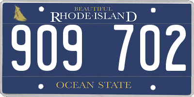 RI license plate 909702