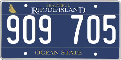 RI license plate 909705