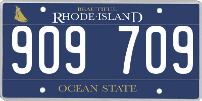 RI license plate 909709