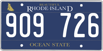 RI license plate 909726