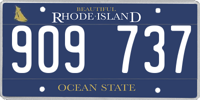 RI license plate 909737