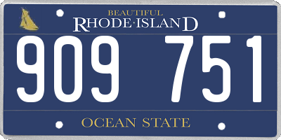 RI license plate 909751