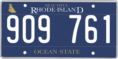 RI license plate 909761