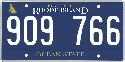 RI license plate 909766
