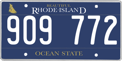 RI license plate 909772