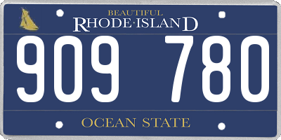RI license plate 909780