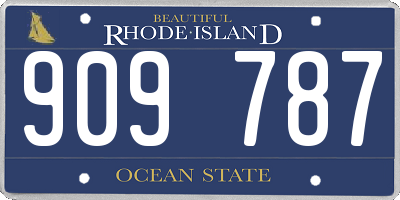 RI license plate 909787