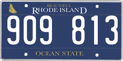 RI license plate 909813