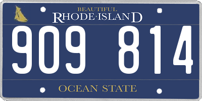 RI license plate 909814