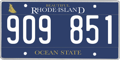 RI license plate 909851