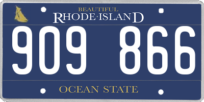 RI license plate 909866