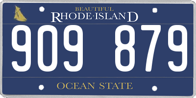 RI license plate 909879
