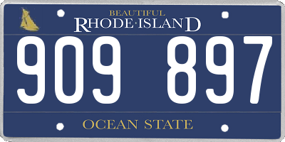 RI license plate 909897
