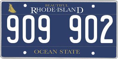 RI license plate 909902