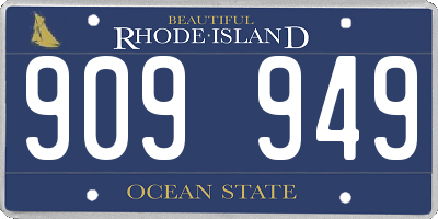 RI license plate 909949