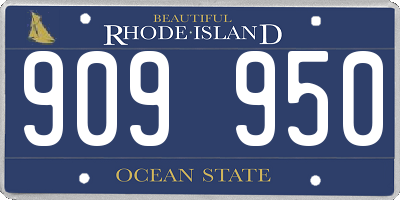 RI license plate 909950
