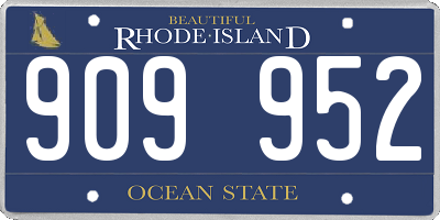 RI license plate 909952
