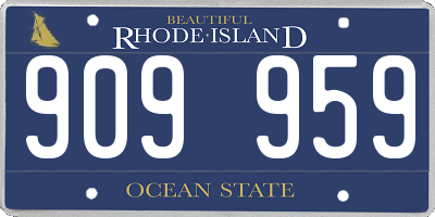 RI license plate 909959
